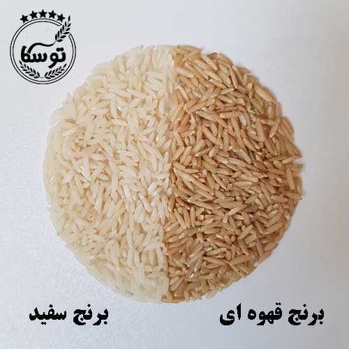 تفاوت برنج قهوه ای و سفید